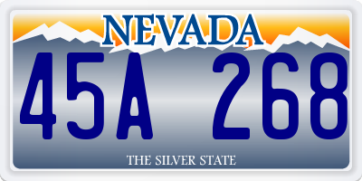 NV license plate 45A268