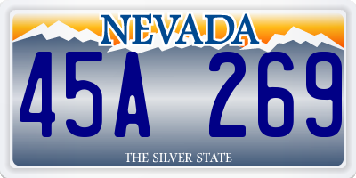 NV license plate 45A269