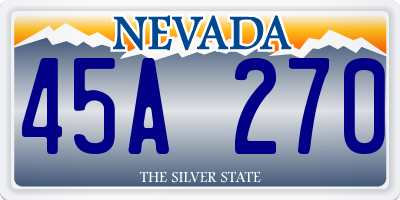 NV license plate 45A270