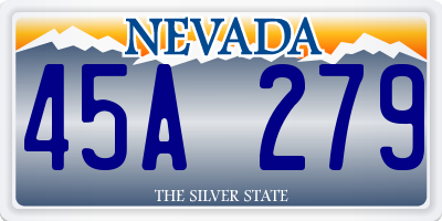 NV license plate 45A279