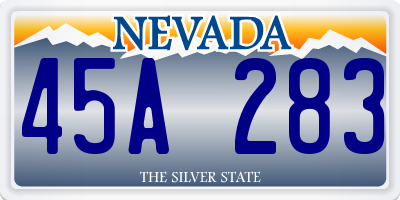 NV license plate 45A283