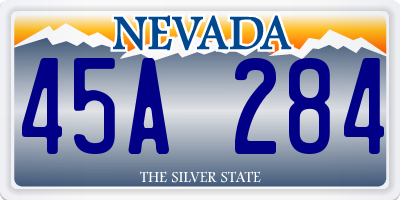 NV license plate 45A284