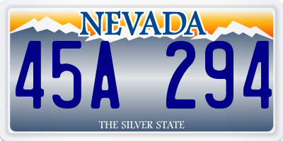 NV license plate 45A294