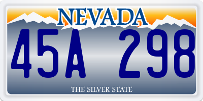 NV license plate 45A298