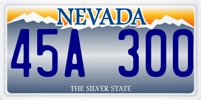 NV license plate 45A300