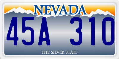 NV license plate 45A310
