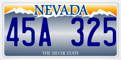NV license plate 45A325