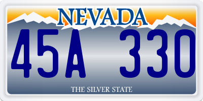 NV license plate 45A330