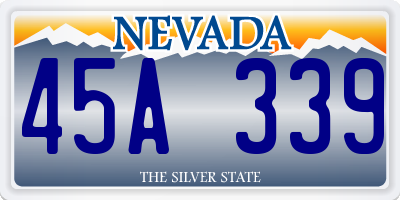 NV license plate 45A339