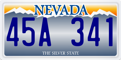 NV license plate 45A341