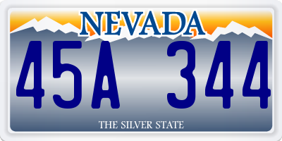 NV license plate 45A344