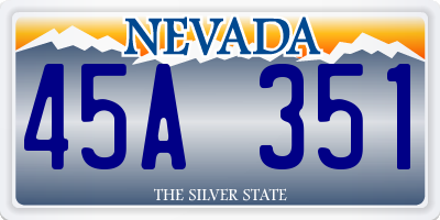 NV license plate 45A351
