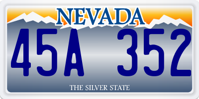 NV license plate 45A352