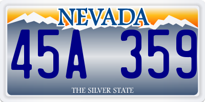 NV license plate 45A359
