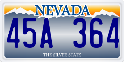 NV license plate 45A364