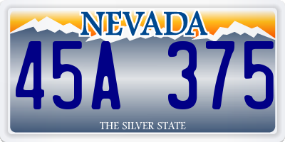 NV license plate 45A375