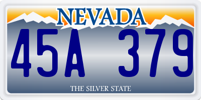 NV license plate 45A379