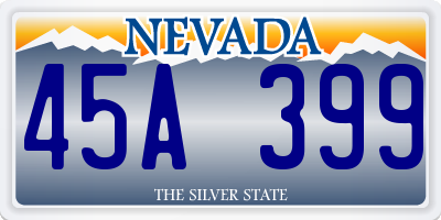 NV license plate 45A399