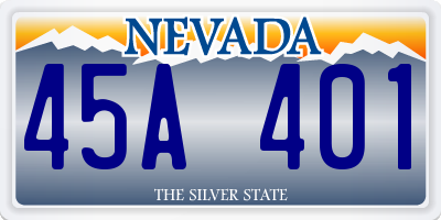 NV license plate 45A401
