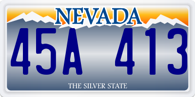 NV license plate 45A413