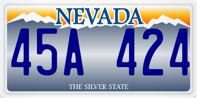 NV license plate 45A424