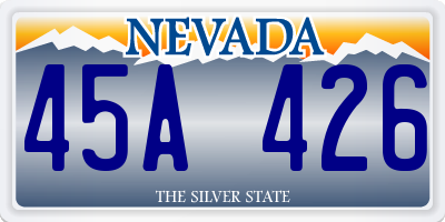 NV license plate 45A426