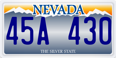 NV license plate 45A430