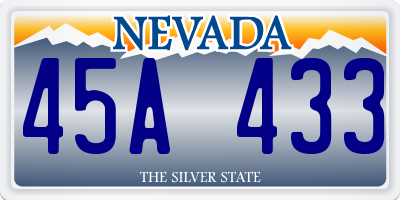 NV license plate 45A433