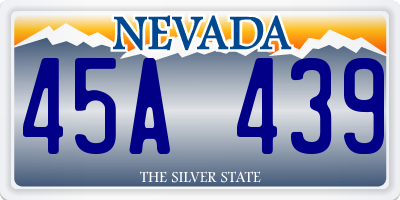 NV license plate 45A439