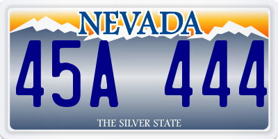 NV license plate 45A444