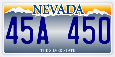 NV license plate 45A450