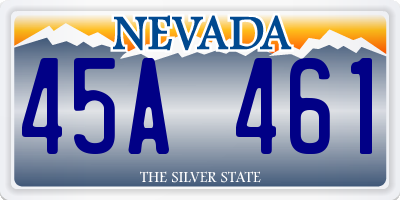 NV license plate 45A461