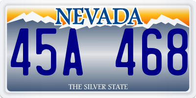 NV license plate 45A468