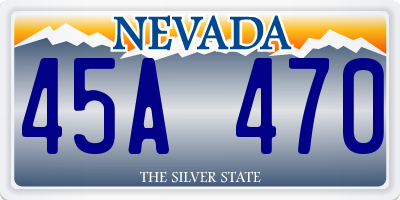 NV license plate 45A470