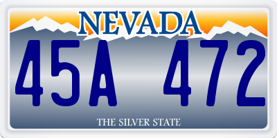 NV license plate 45A472