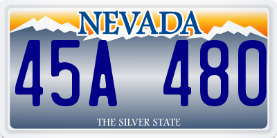 NV license plate 45A480