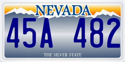 NV license plate 45A482