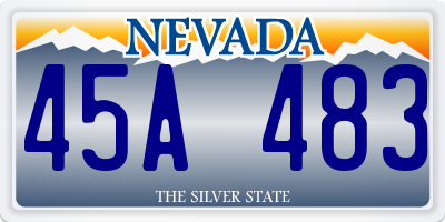NV license plate 45A483