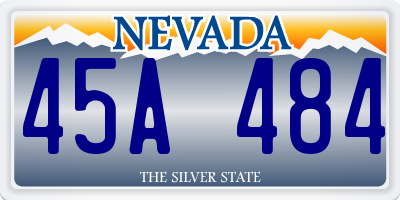 NV license plate 45A484