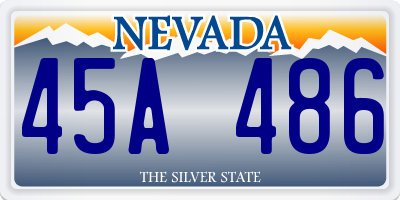 NV license plate 45A486