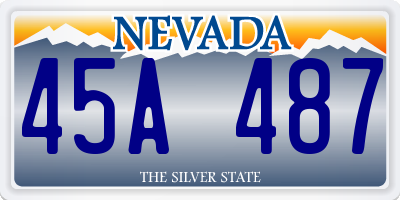 NV license plate 45A487