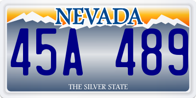 NV license plate 45A489