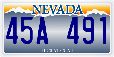 NV license plate 45A491