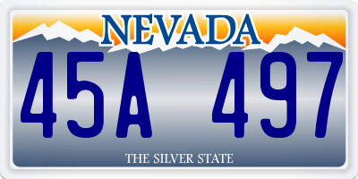 NV license plate 45A497