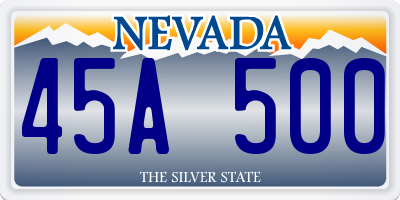 NV license plate 45A500