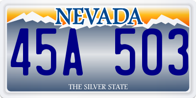 NV license plate 45A503