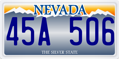 NV license plate 45A506