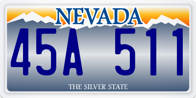 NV license plate 45A511