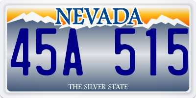 NV license plate 45A515