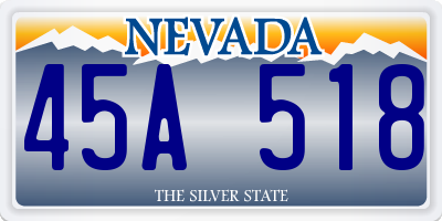 NV license plate 45A518